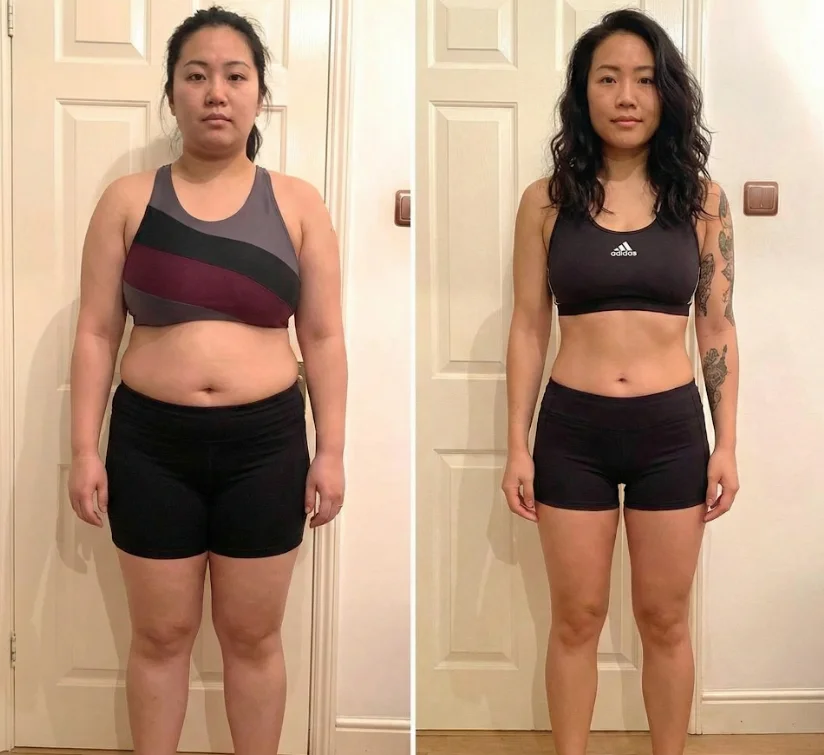 Patient after duromine injection and PRP therapy at Nexus Clinic — reduced abdominal fat and improved skin tone